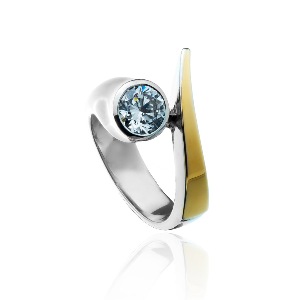 Honey Solitaire Ring